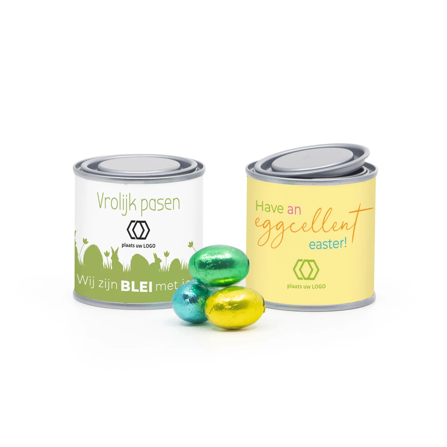 Verfblikje met paaseitjes - Pasen - Bedankjes.nl