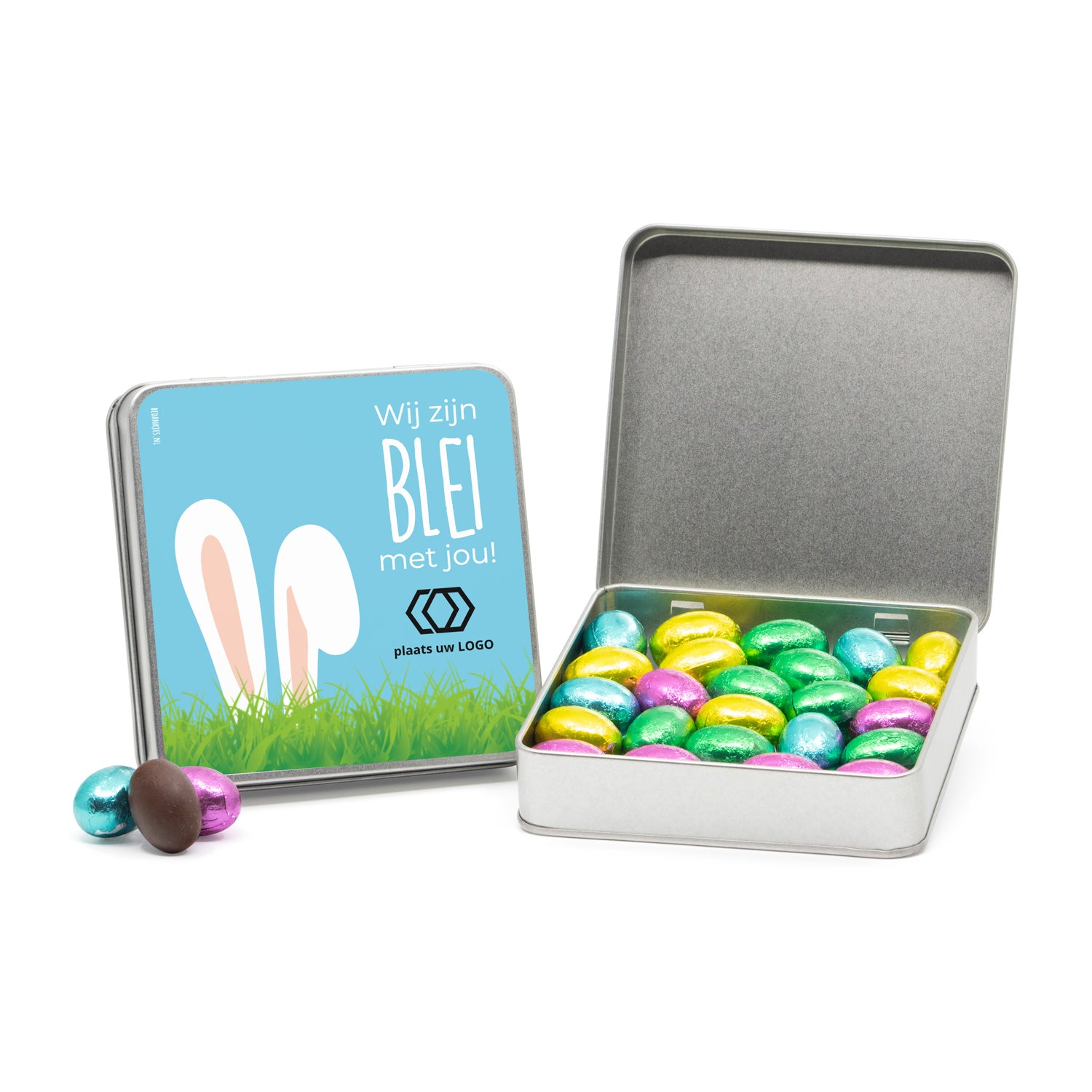 Blik van waardering met paaseitjes - Pasen - Bedankjes.nl