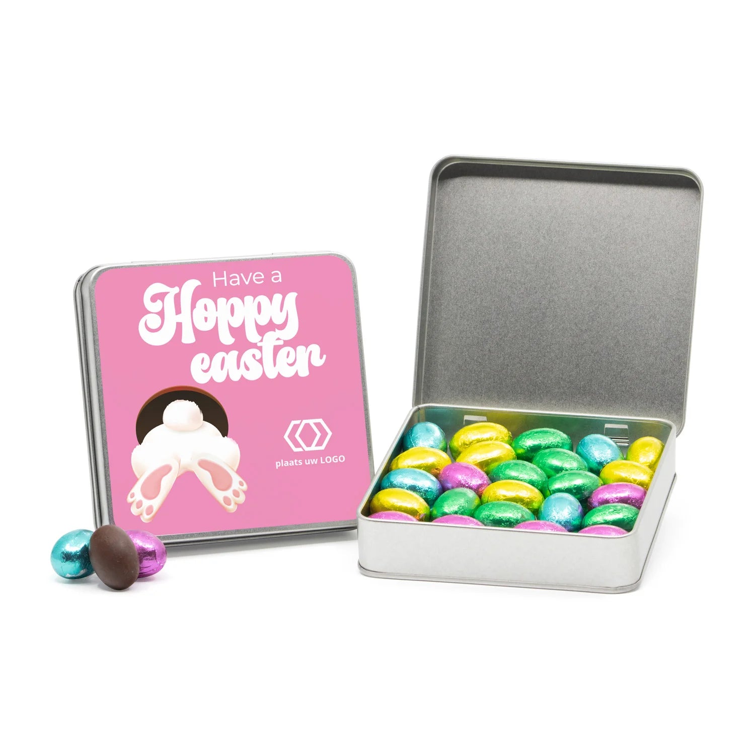 Blik van waardering met paaseitjes - Pasen - Bedankjes.nl