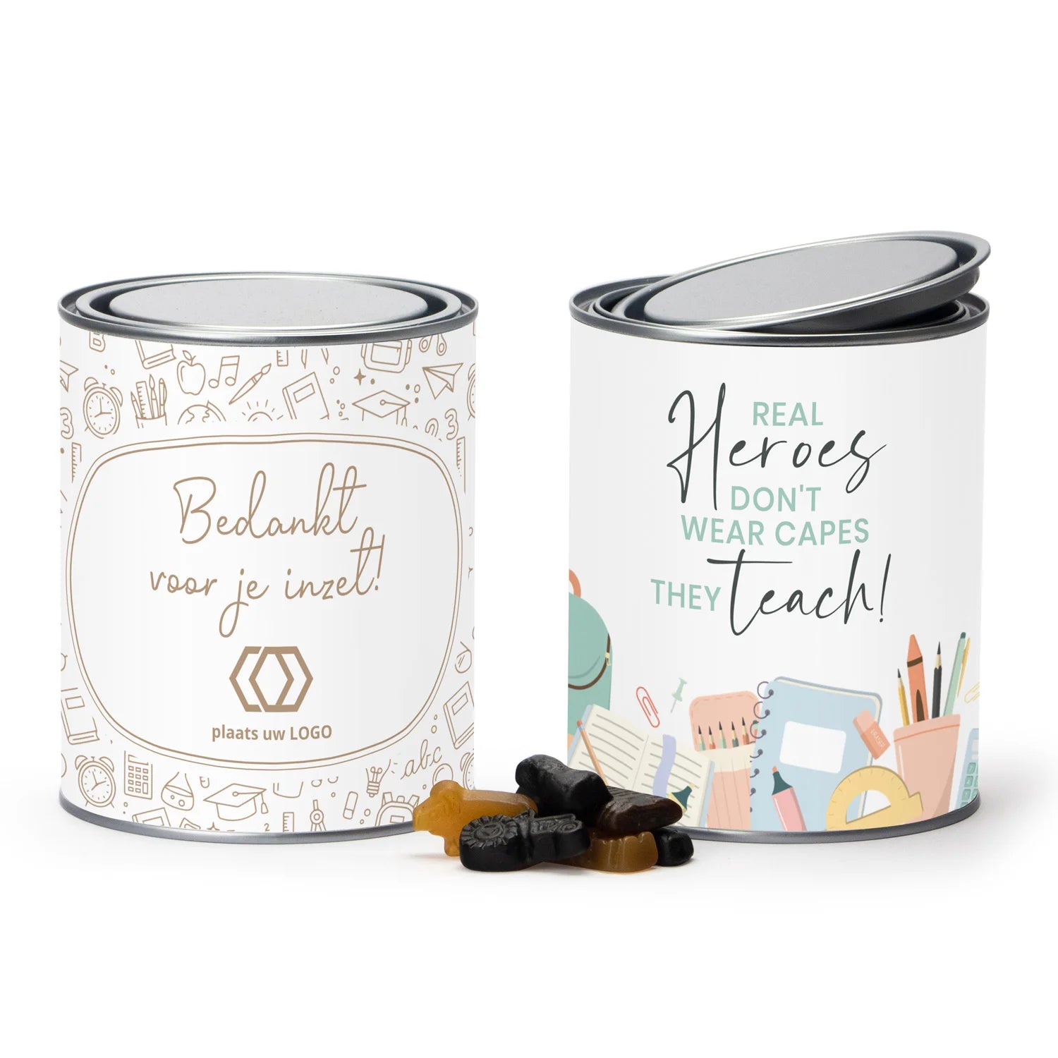 Verfblik met eigen wikkel - Leraar - Bedankjes.nl