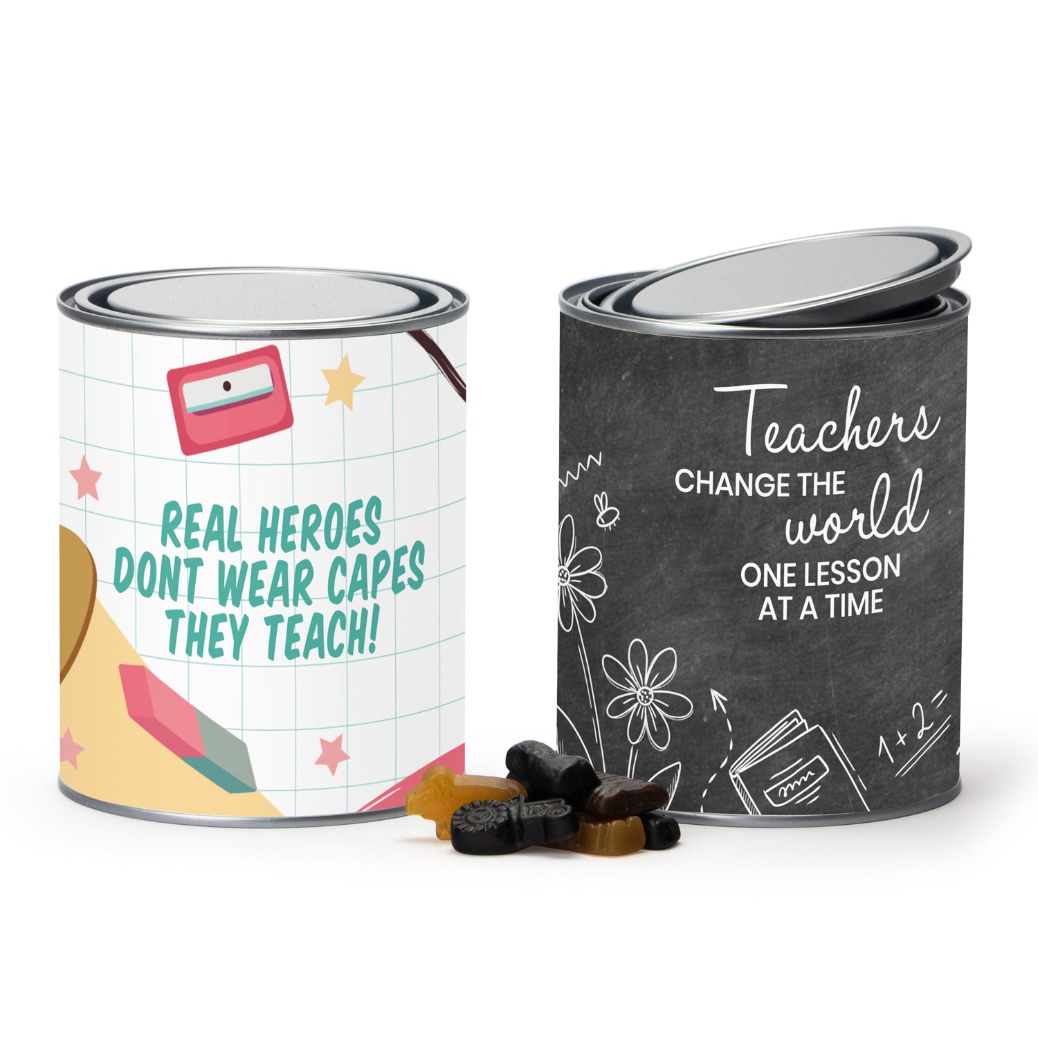 Verfblik met eigen wikkel - Leraar - Bedankjes.nl