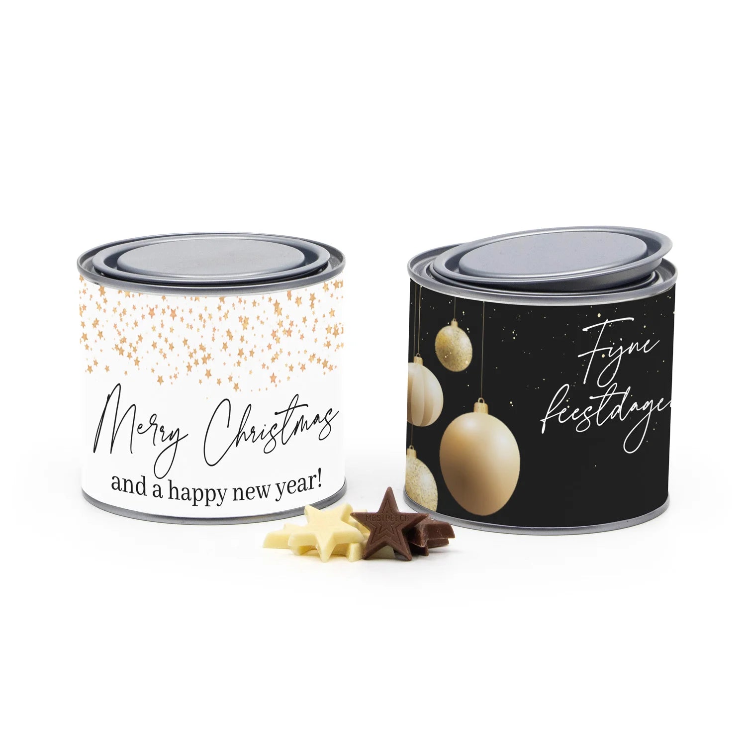 Verfblik medium chocolade met eigen wikkel - Kerst - Bedankjes.nl