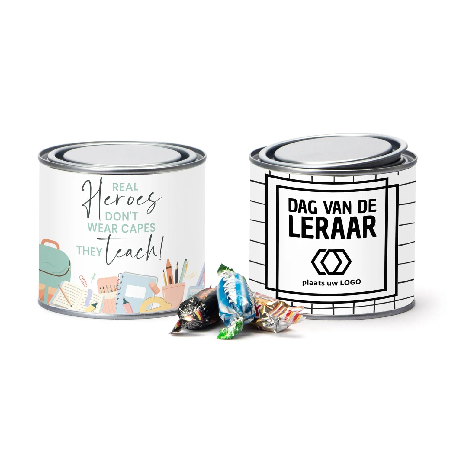 Verfblik medium met eigen wikkel - Leraar - Bedankjes.nl