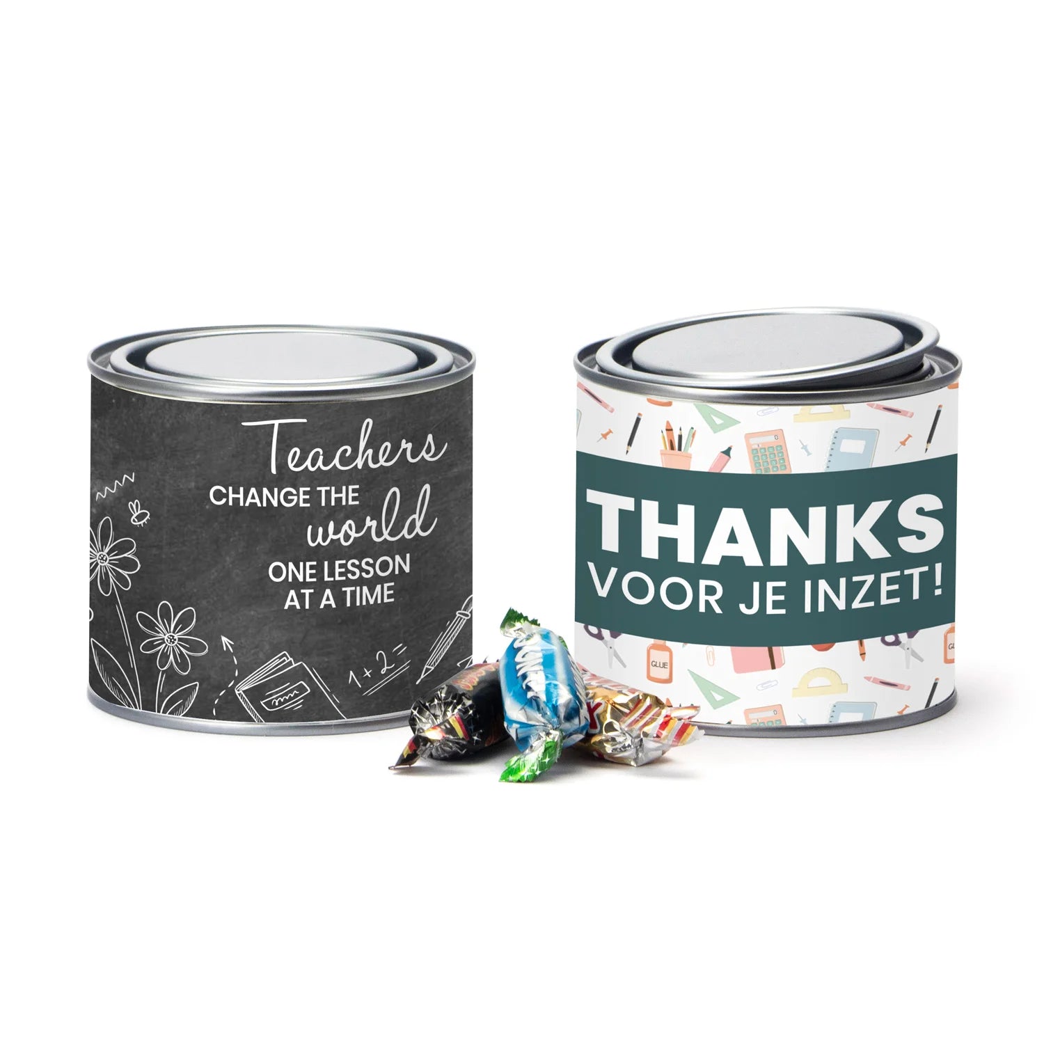 Verfblik medium met eigen wikkel - Leraar - Bedankjes.nl
