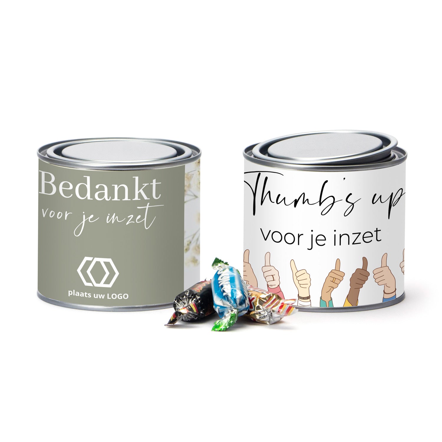 Medium Verfblik met eigen wikkel - Vrijwilliger - Bedankjes.nl