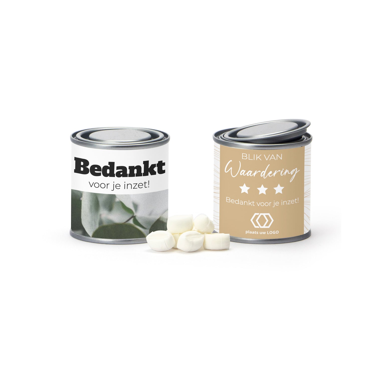 Verfblikje met snoepjes - Zakelijk - Bedankjes.nl