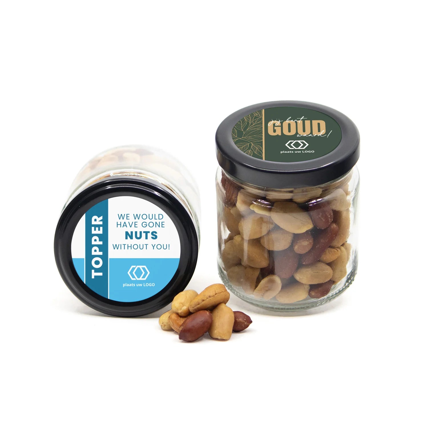 Glazen potje met verse notenmix - Zakelijk