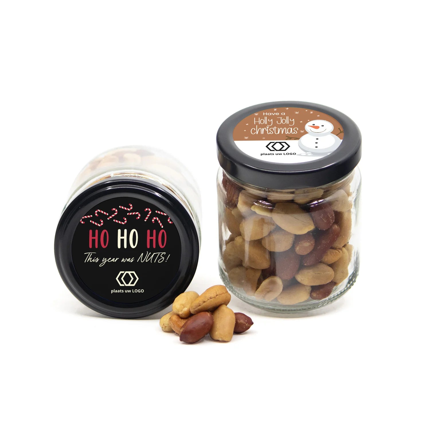 Glazen potje met verse notenmix - Kerst - Bedankjes.nl