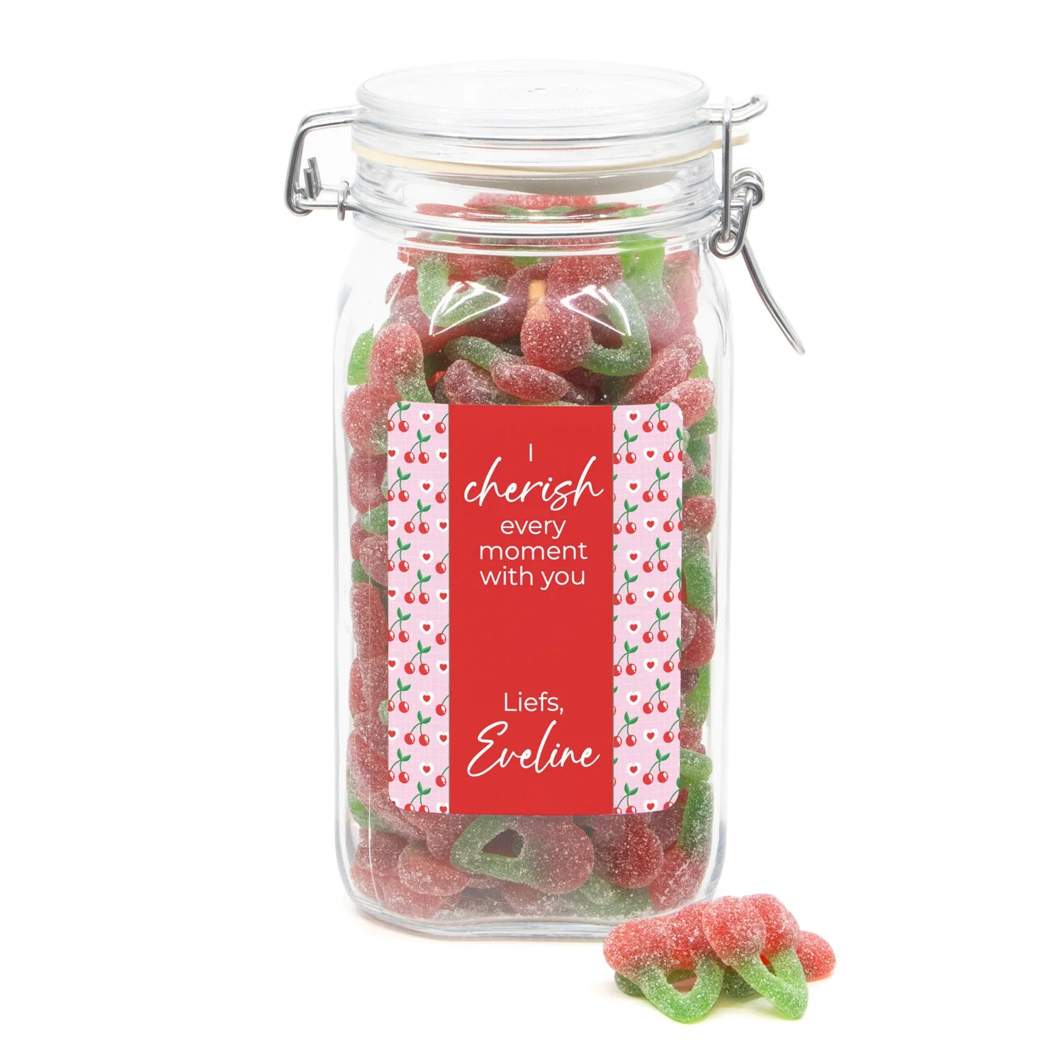 Grote weckpot Thank you Cherry Much! - Afscheid collega - Bedankjes.nl