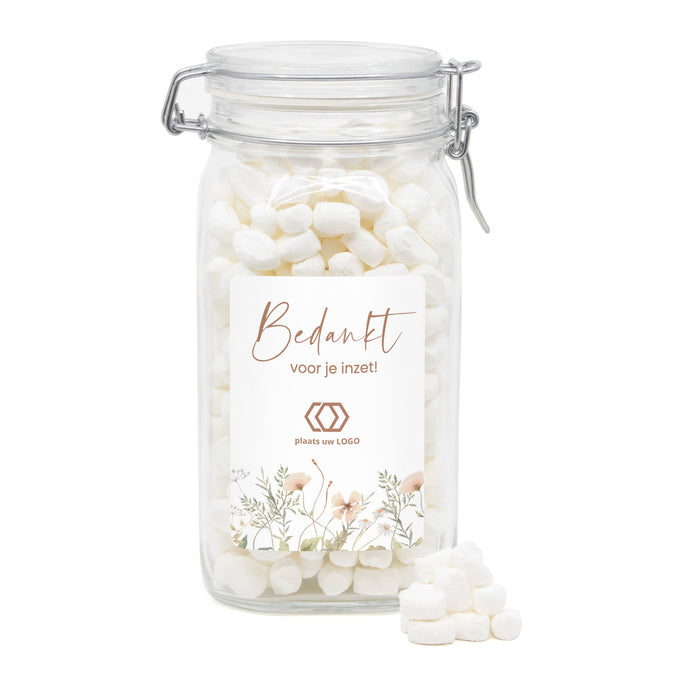 Grote weckpot met eigen ontwerp - Verpleging Grote weckpot met eigen ontwerp - Verpleging