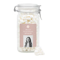Grote weckpot met eigen ontwerp - Communie meisjes - Bedankjes.nl