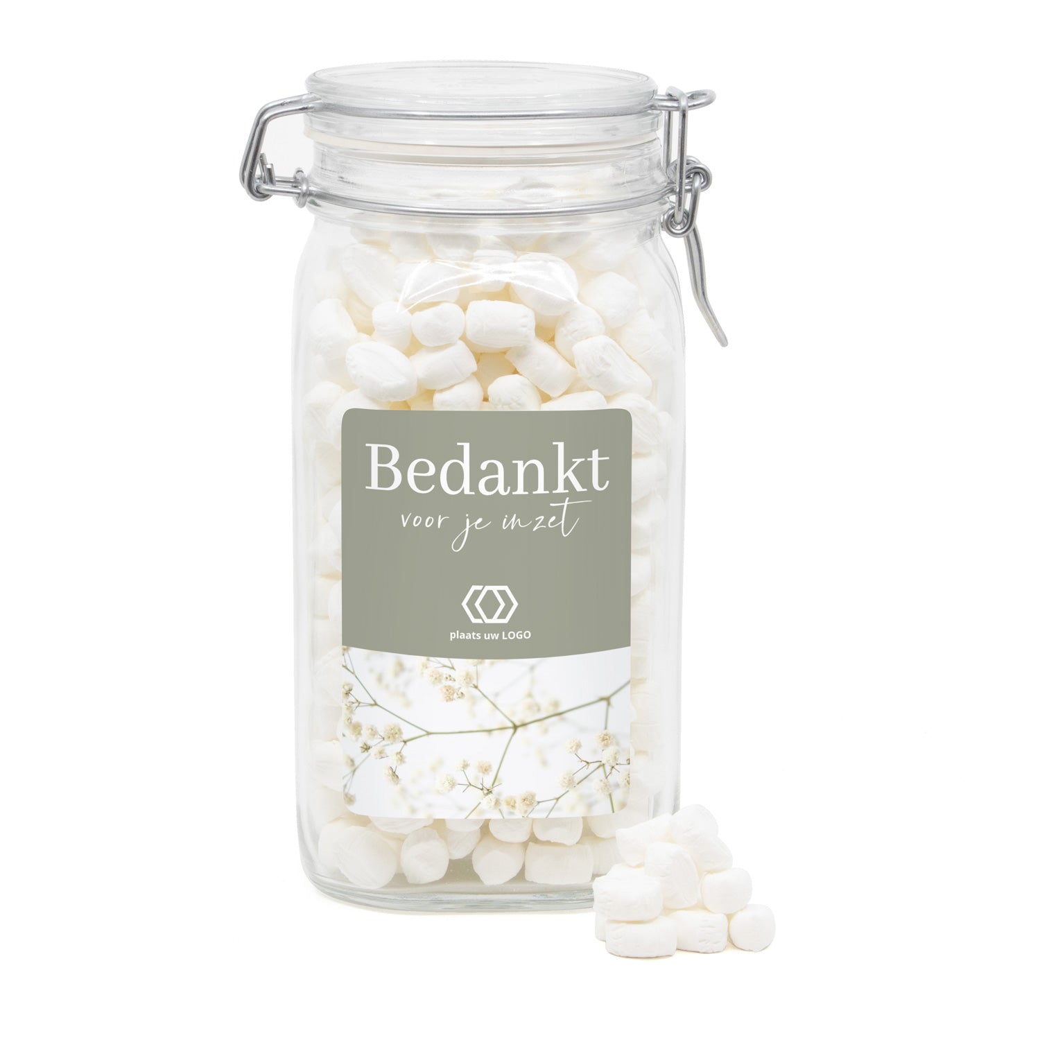 Grote weckpot met eigen ontwerp - Zakelijk - Bedankjes.nl