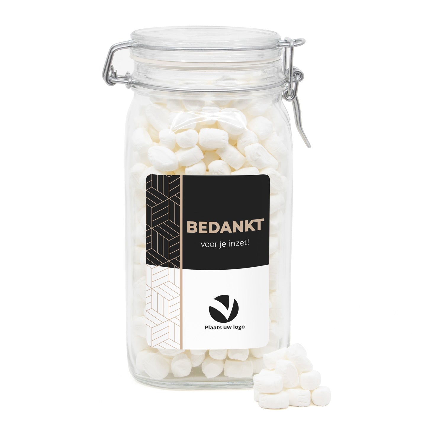 Grote weckpot met eigen ontwerp - Zakelijk - Bedankjes.nl