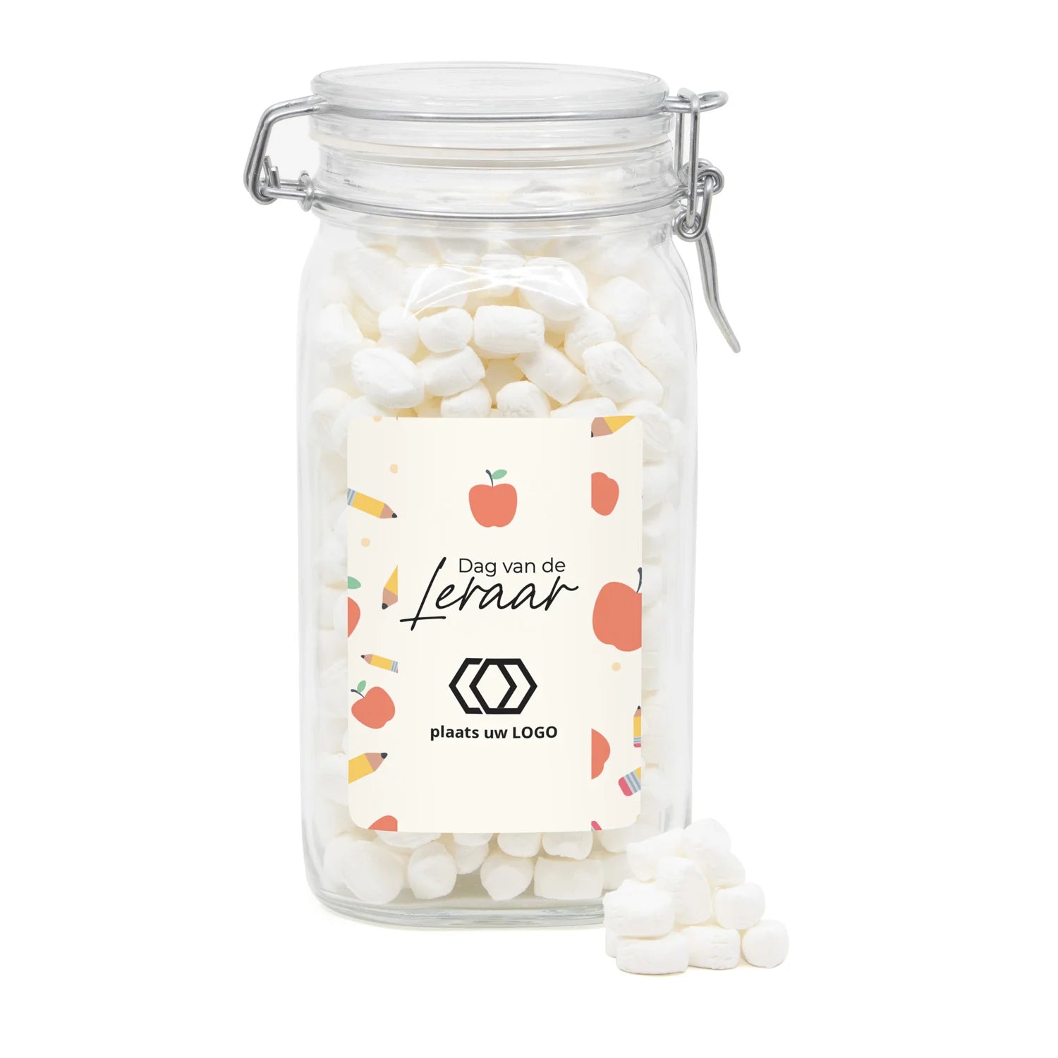 Grote snoeppot met eigen ontwerp - Leraar - Bedankjes.nl