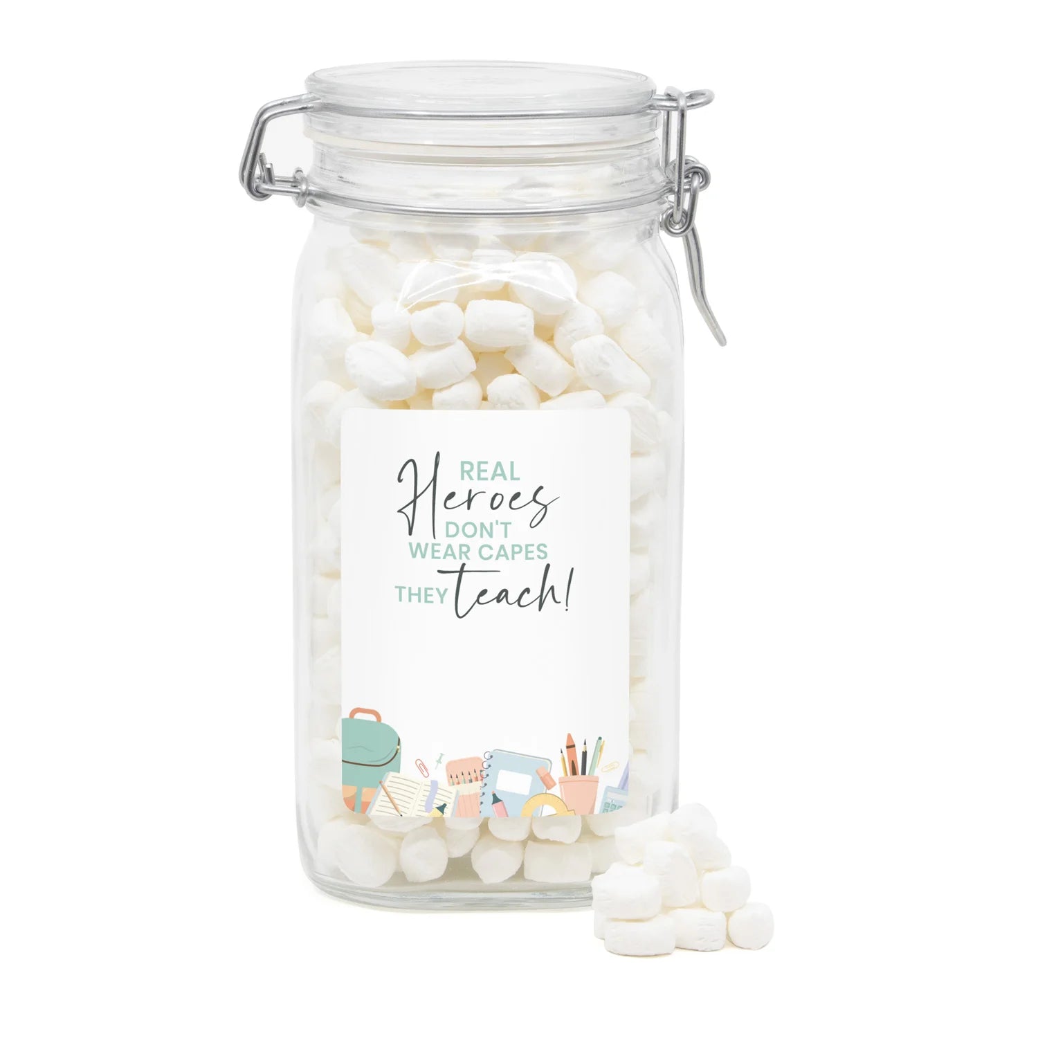 Grote snoeppot met eigen ontwerp - Leraar - Bedankjes.nl