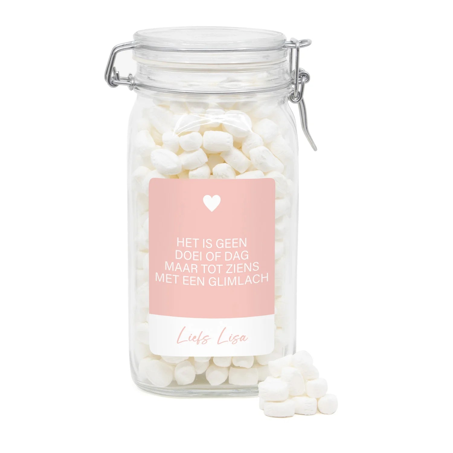 Grote weckpot met eigen ontwerp - Collega - Bedankjes.nl