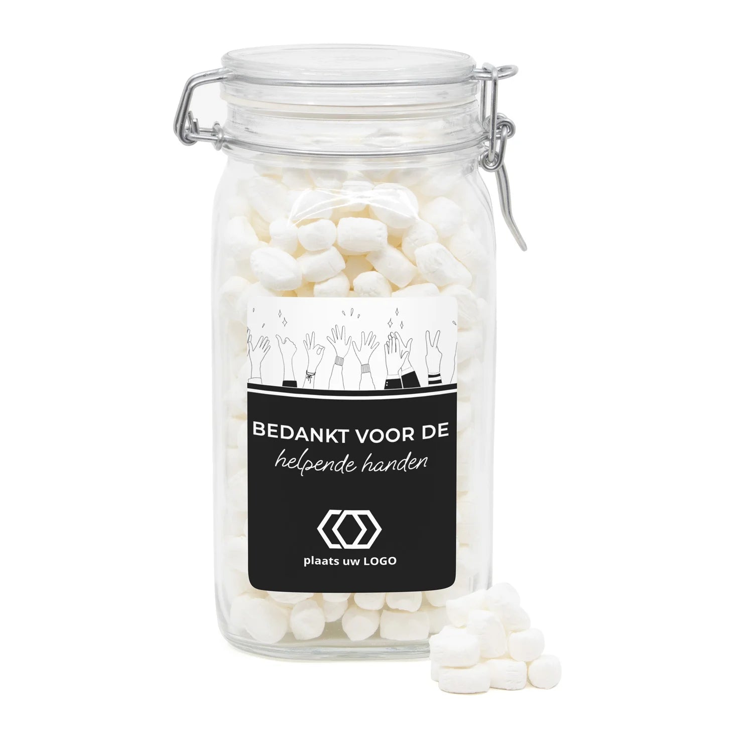 Grote weckpot met eigen ontwerp - Zakelijk - Bedankjes.nl