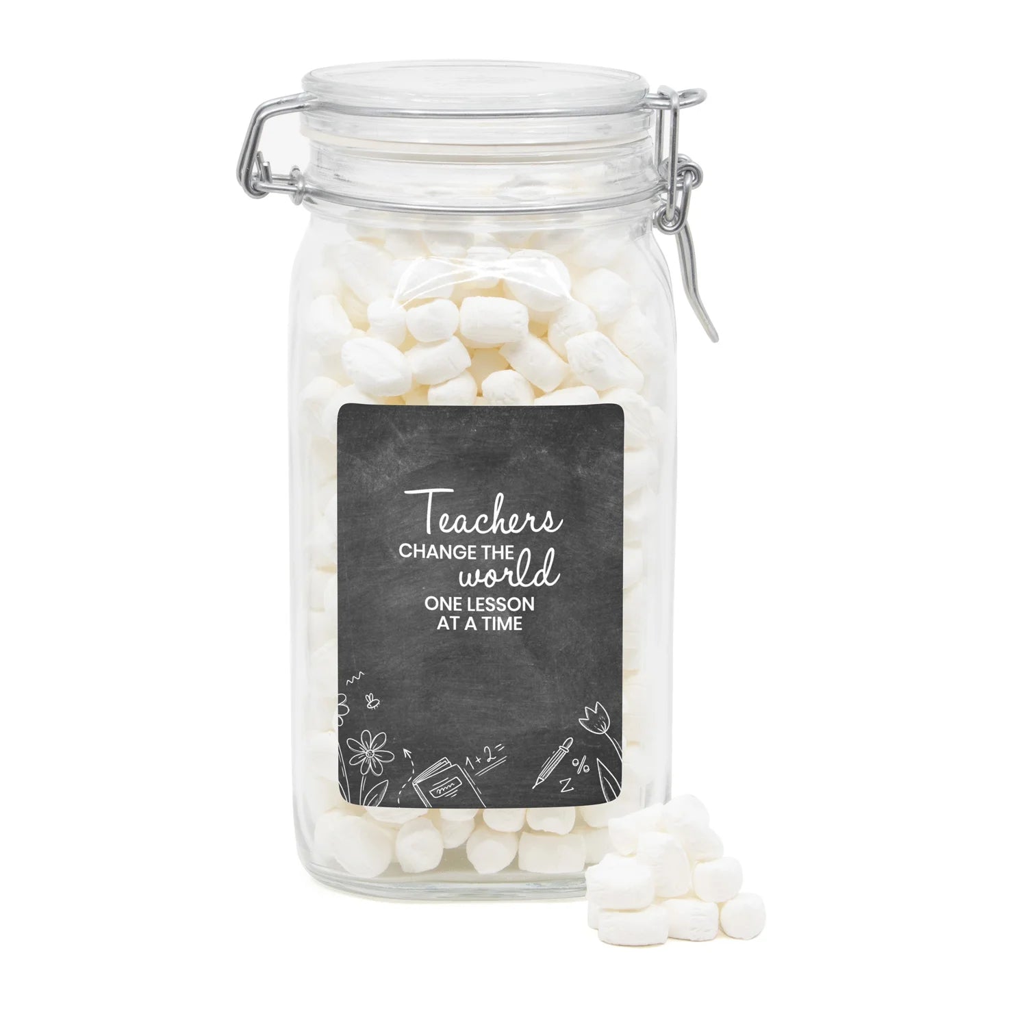 Grote snoeppot met eigen ontwerp - Leraar - Bedankjes.nl