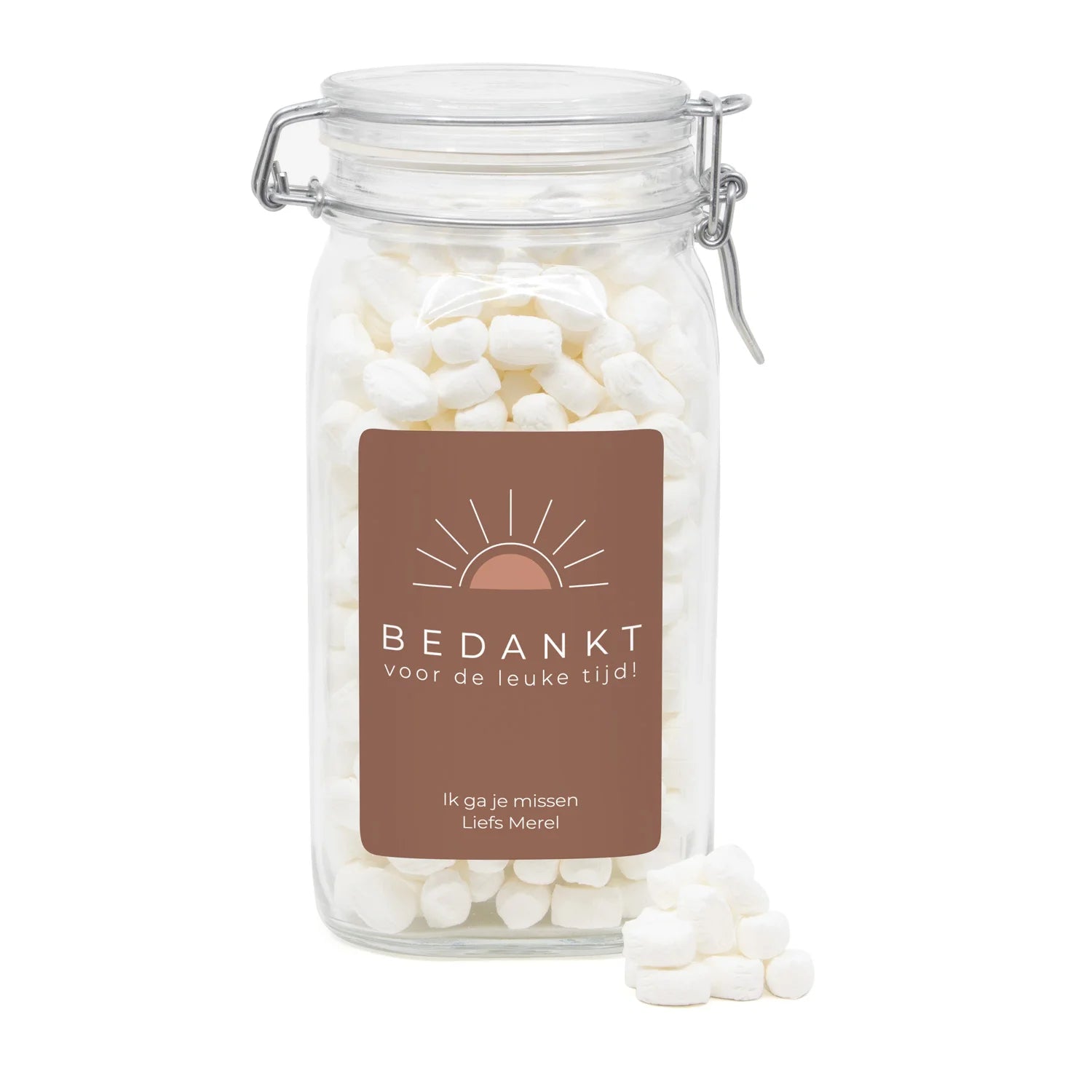 Grote weckpot met eigen ontwerp - Collega - Bedankjes.nl