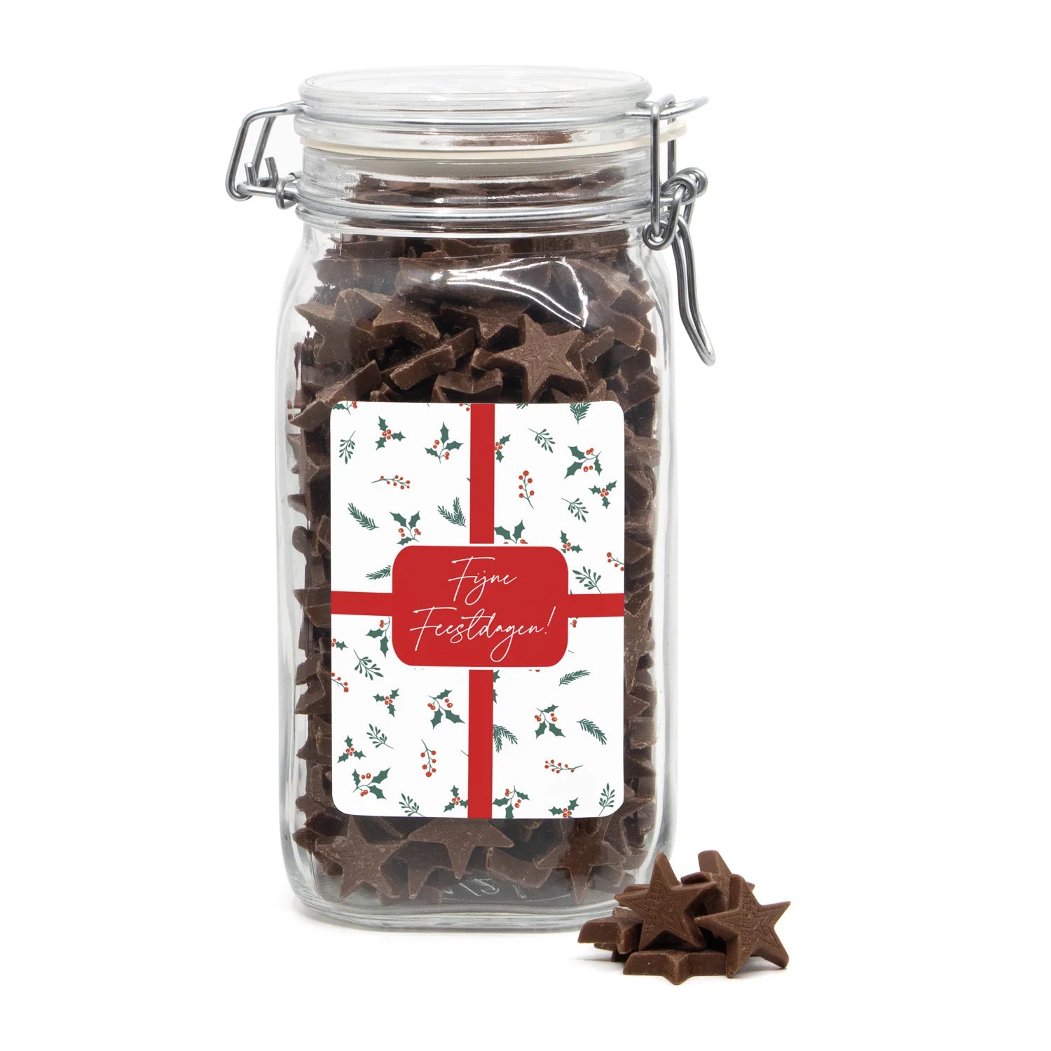 Grote snoeppot met eigen logo - Kerst - Bedankjes.nl