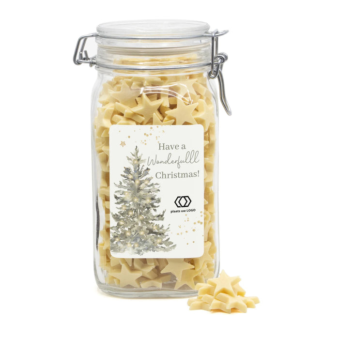 Grote snoeppot met eigen logo - Kerst Grote snoeppot met eigen logo - Kerst