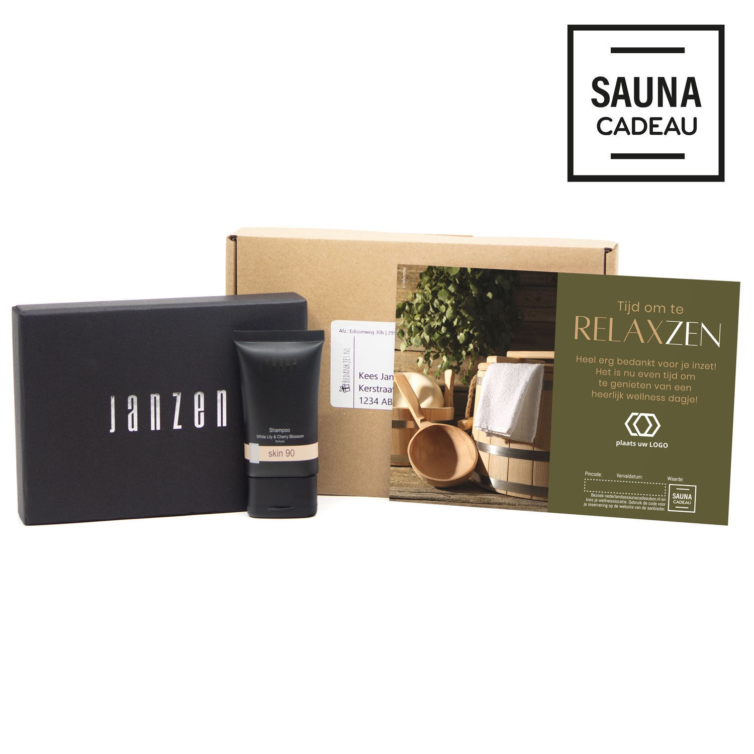 Wellness pakketje met eigen kaart - Leraar - Bedankjes.nl