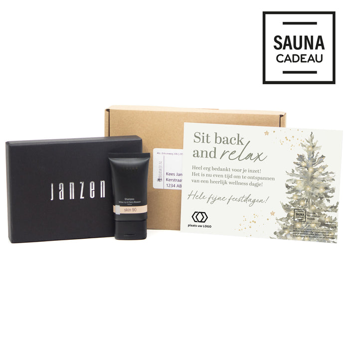 Wellness pakketje met eigen kaart - Kerst Wellness pakketje met eigen kaart - Kerst