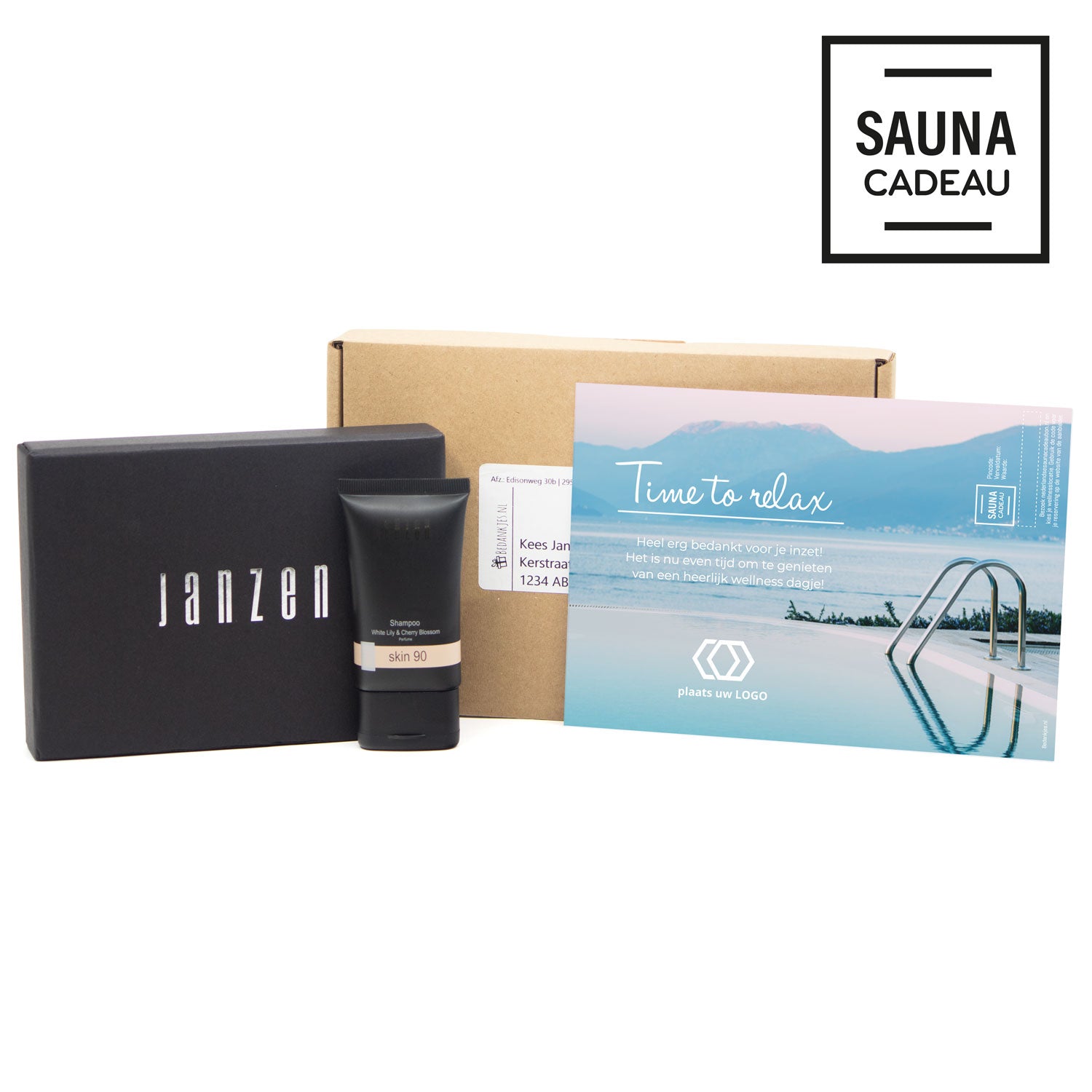 Wellness pakketje met eigen kaart - Leraar - Bedankjes.nl