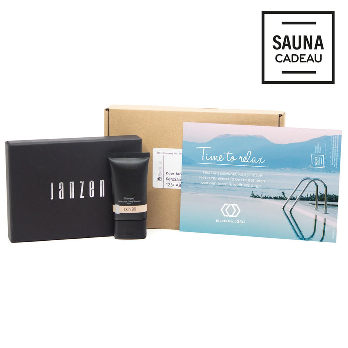Wellness pakketje met eigen kaart - Zakelijk Wellness pakketje met eigen kaart - Zakelijk