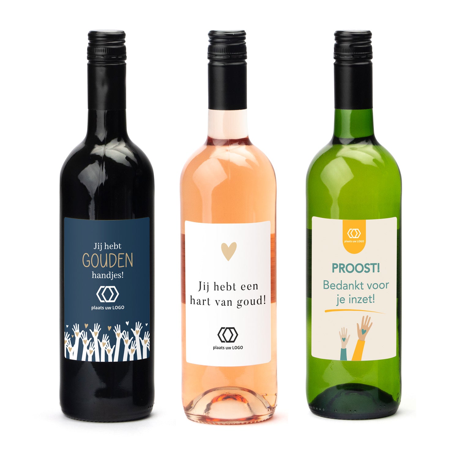 Fles wijn met eigen logo op etiket - Zakelijk