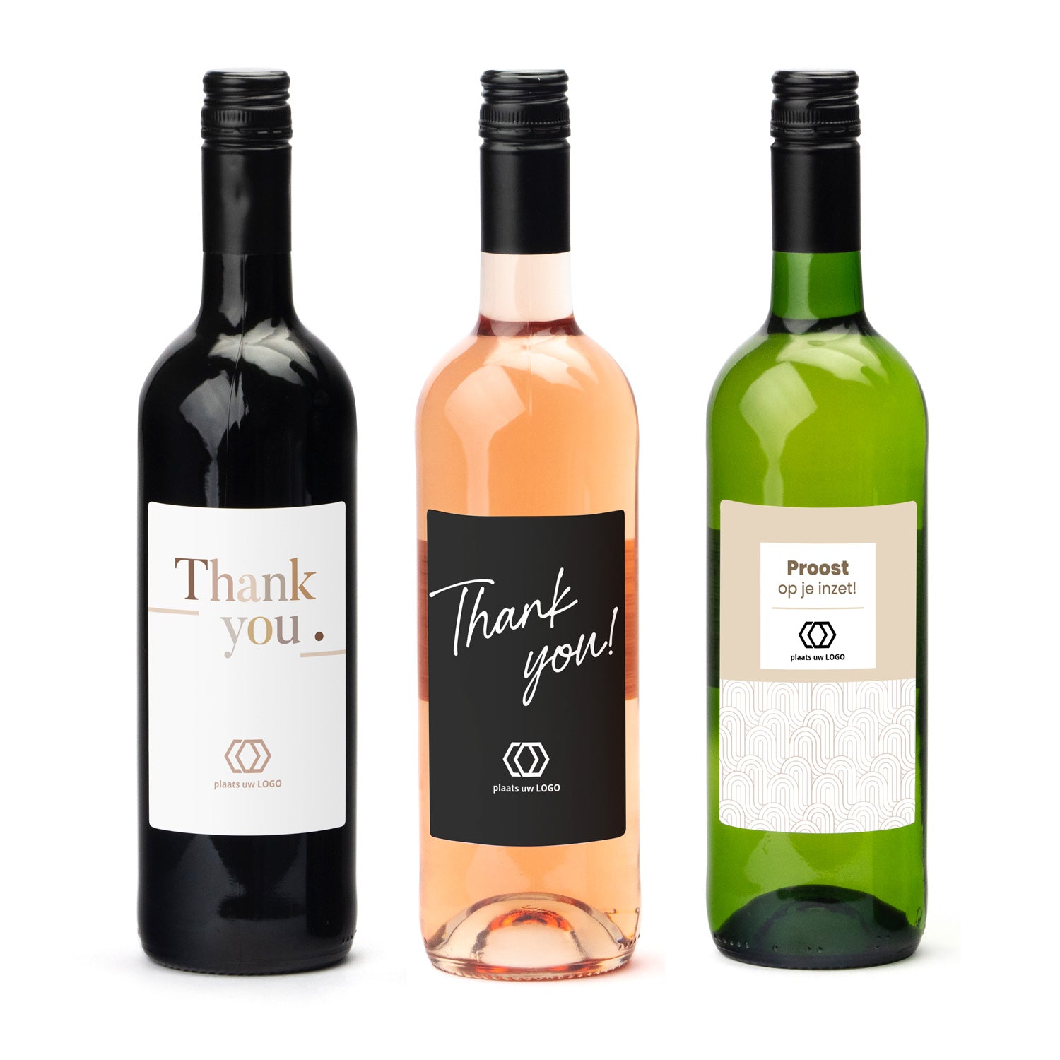 Fles wijn met eigen logo op etiket - Zakelijk