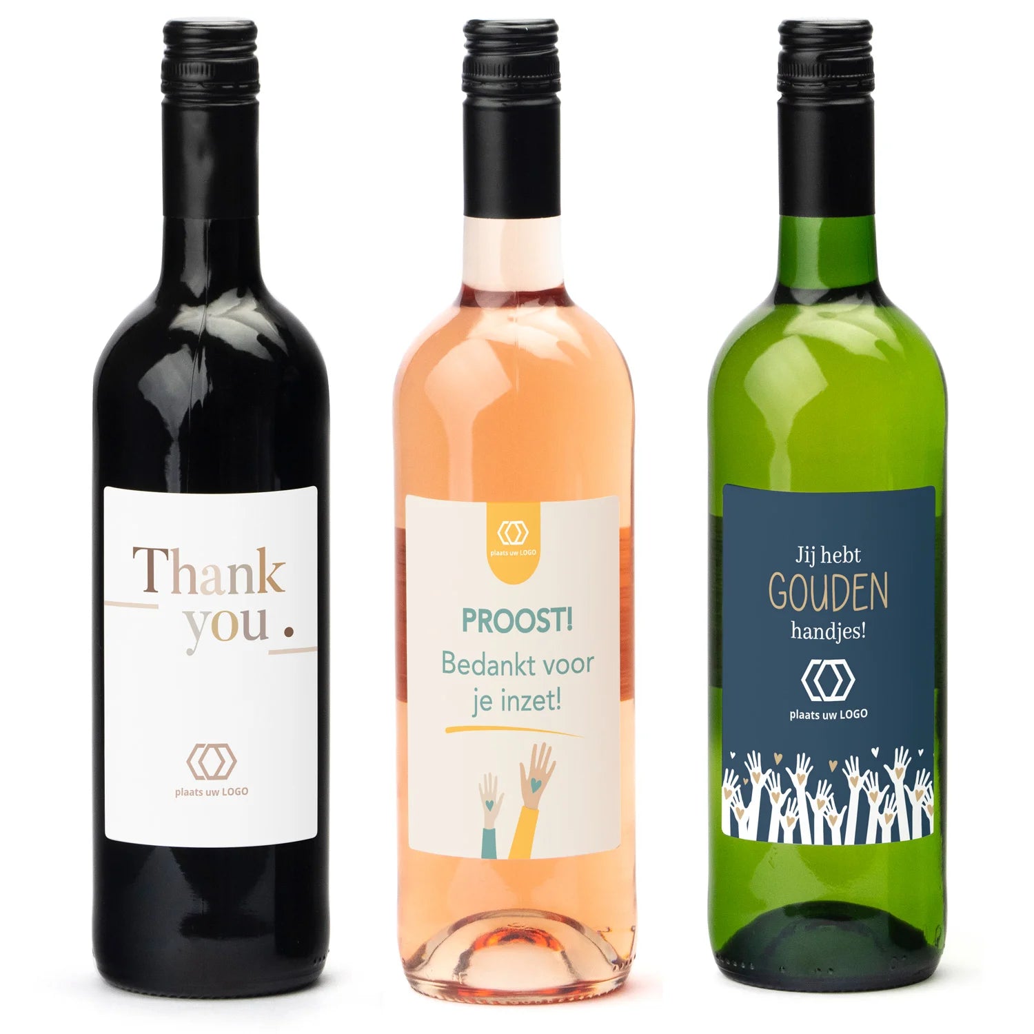 Fles wijn met eigen logo op etiket - Zakelijk