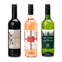 Fles wijn met eigen logo op etiket - Kerst