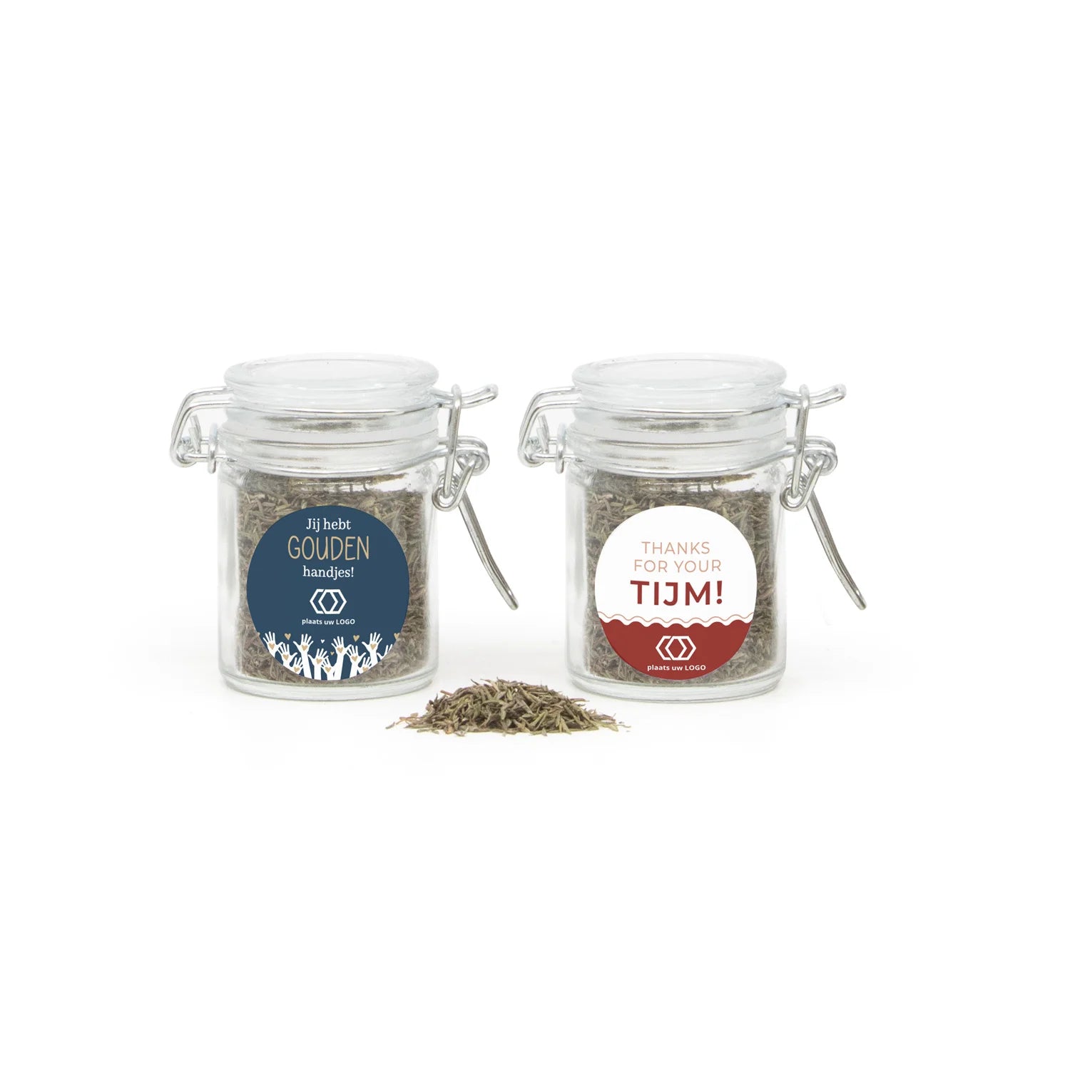 Mini weckpotje met Tijm - Vrijwilliger - Bedankjes.nl