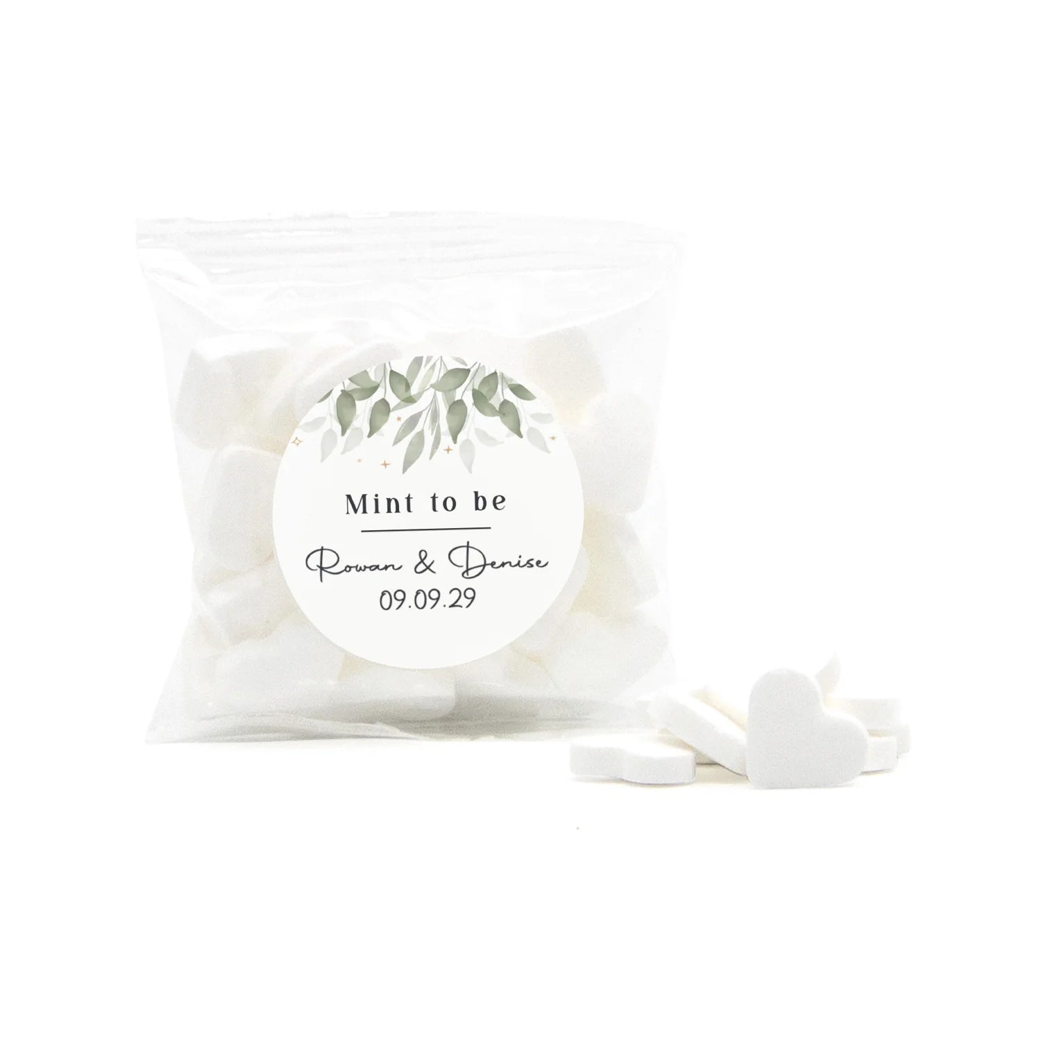 Zakje minthartjes - Trouwen - Bedankjes.nl