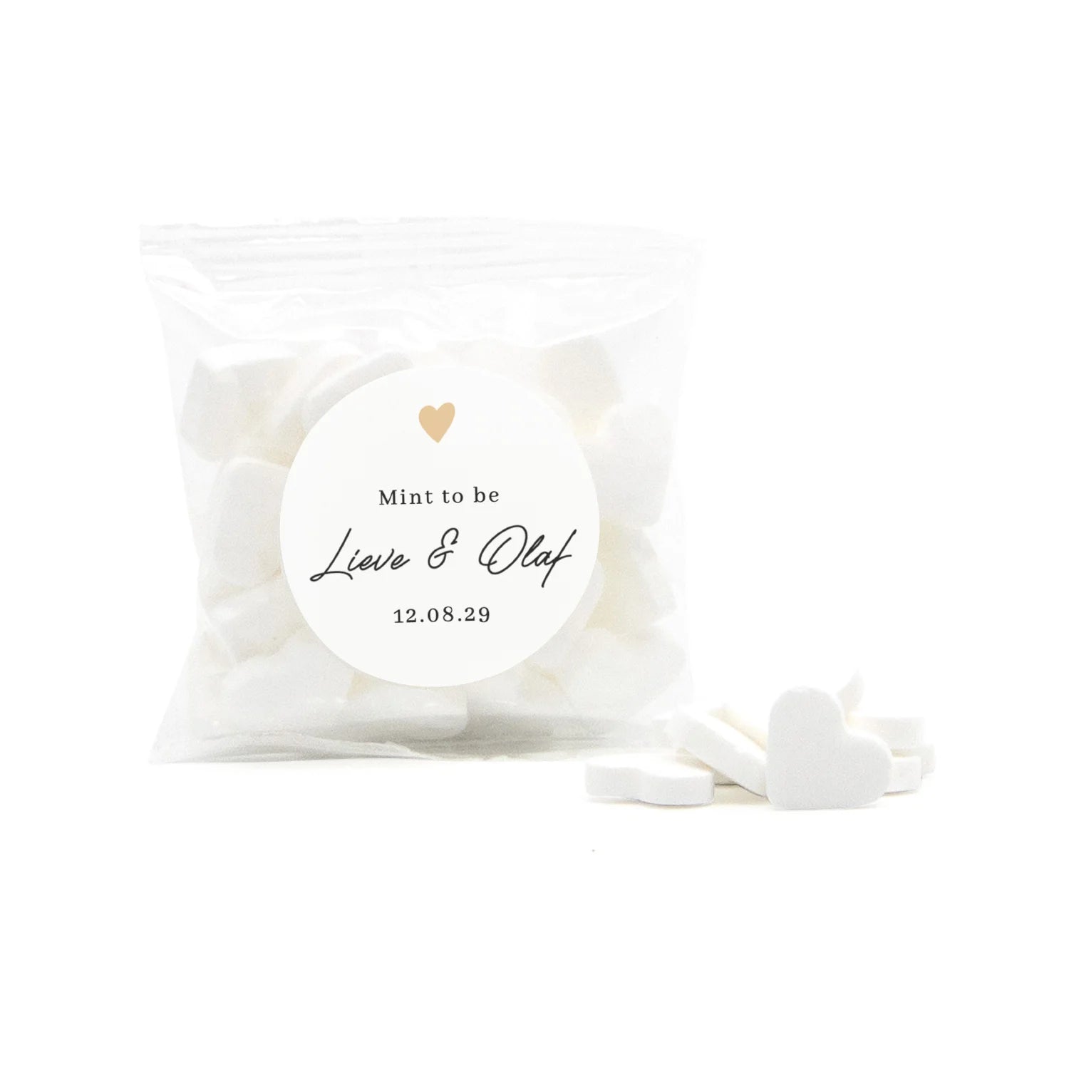 Zakje minthartjes - Trouwen - Bedankjes.nl