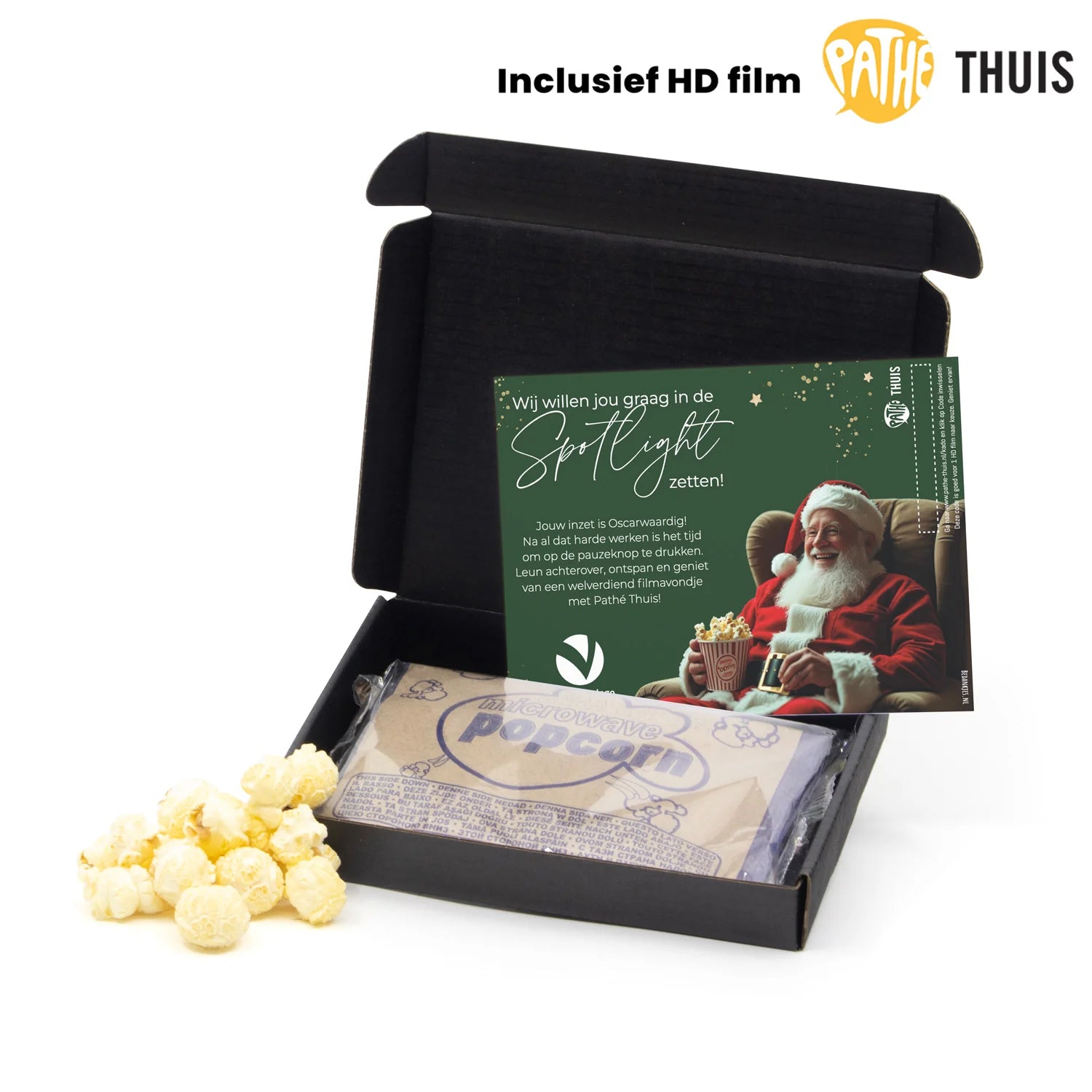 Pathé thuis filmavondje met eigen kaart - Kerst - Bedankjes.nl