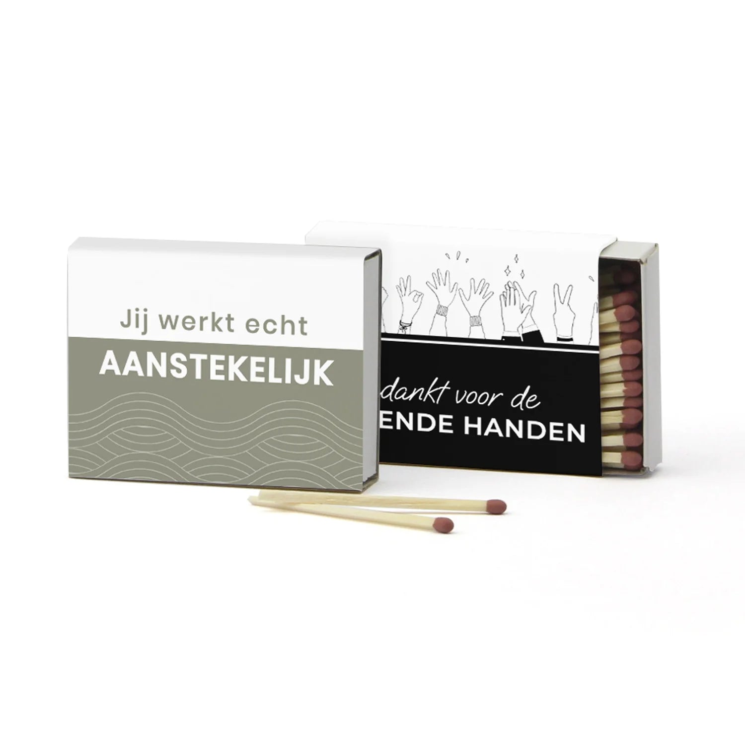 Luciferdoosje met etiket - Zakelijk - Bedankjes.nl