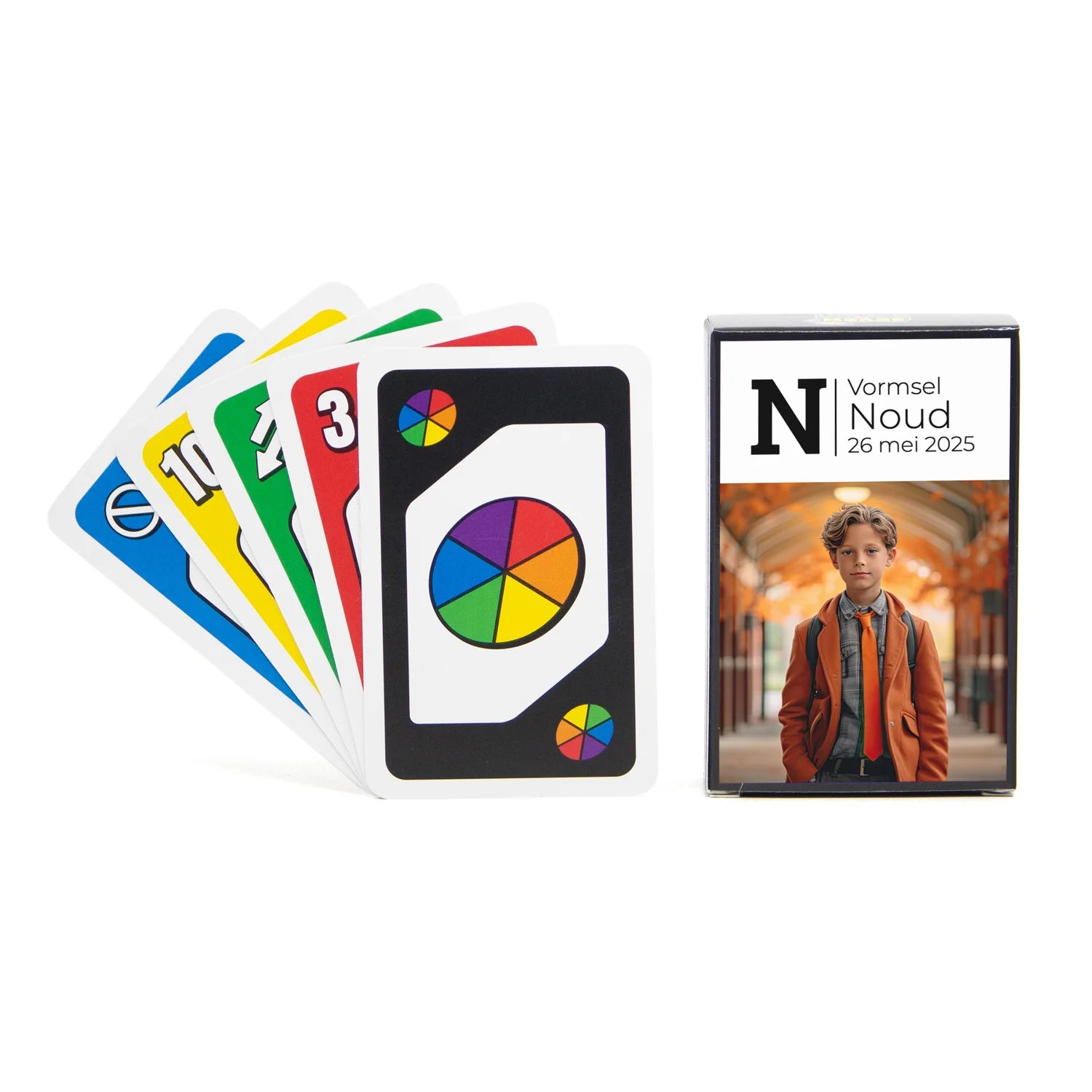 Seven to Zero kaartspel met etiket - Communie jongens - Bedankjes.nl