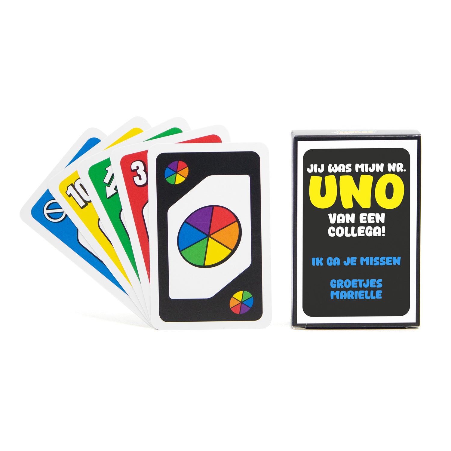 Seven to zero kaartspel met etiket - Afscheid collega - Bedankjes.nl
