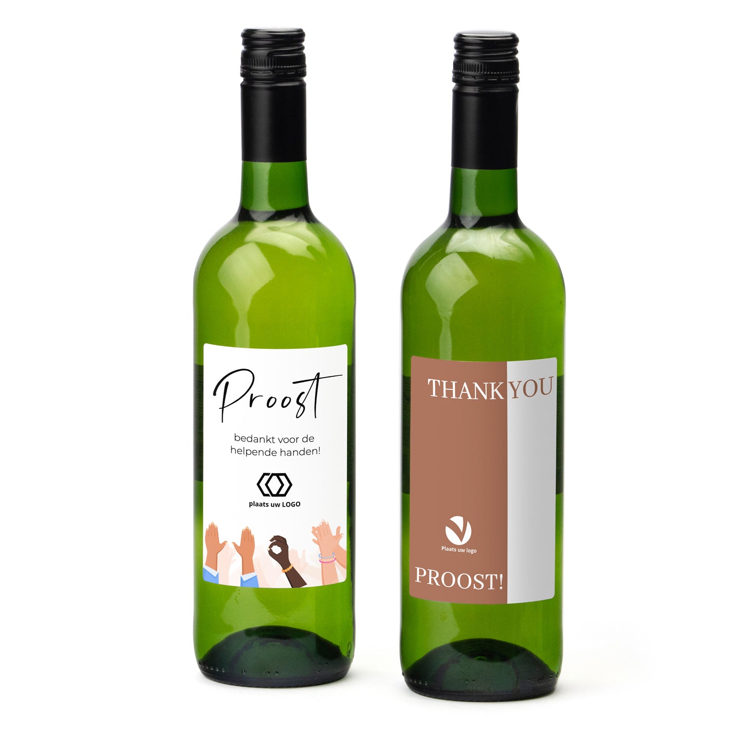 Fles Witte wijn met eigen etiket - Zakelijk - Bedankjes.nl