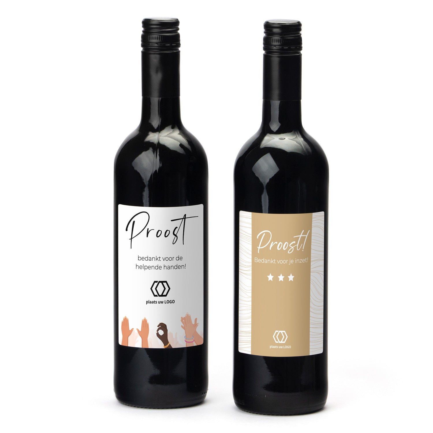 Fles Rode wijn met eigen logo op etiket - Zakelijk - Bedankjes.nl
