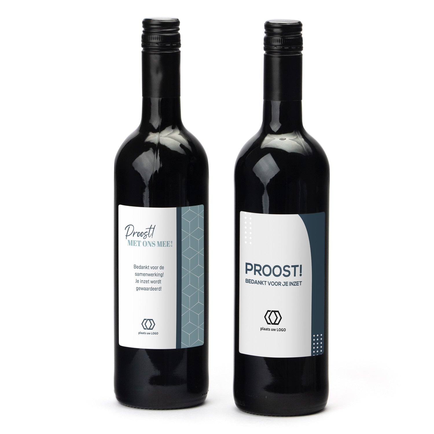 Fles Rode wijn met eigen logo op etiket - Zakelijk - Bedankjes.nl