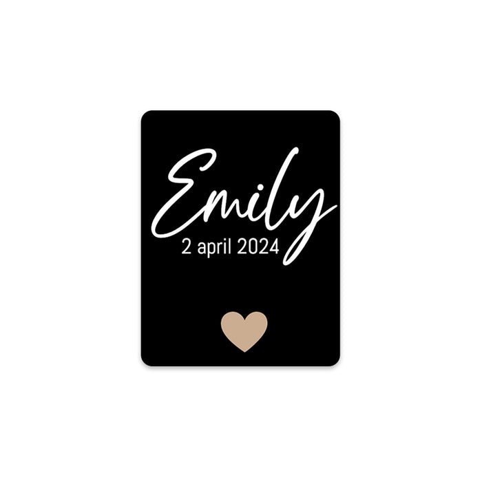 Persoonlijke stickers 30 stuks (3,5 x 4,5 cm) - Geboorte meisje Persoonlijke stickers 30 stuks (3,5 x 4,5 cm) - Geboorte meisje