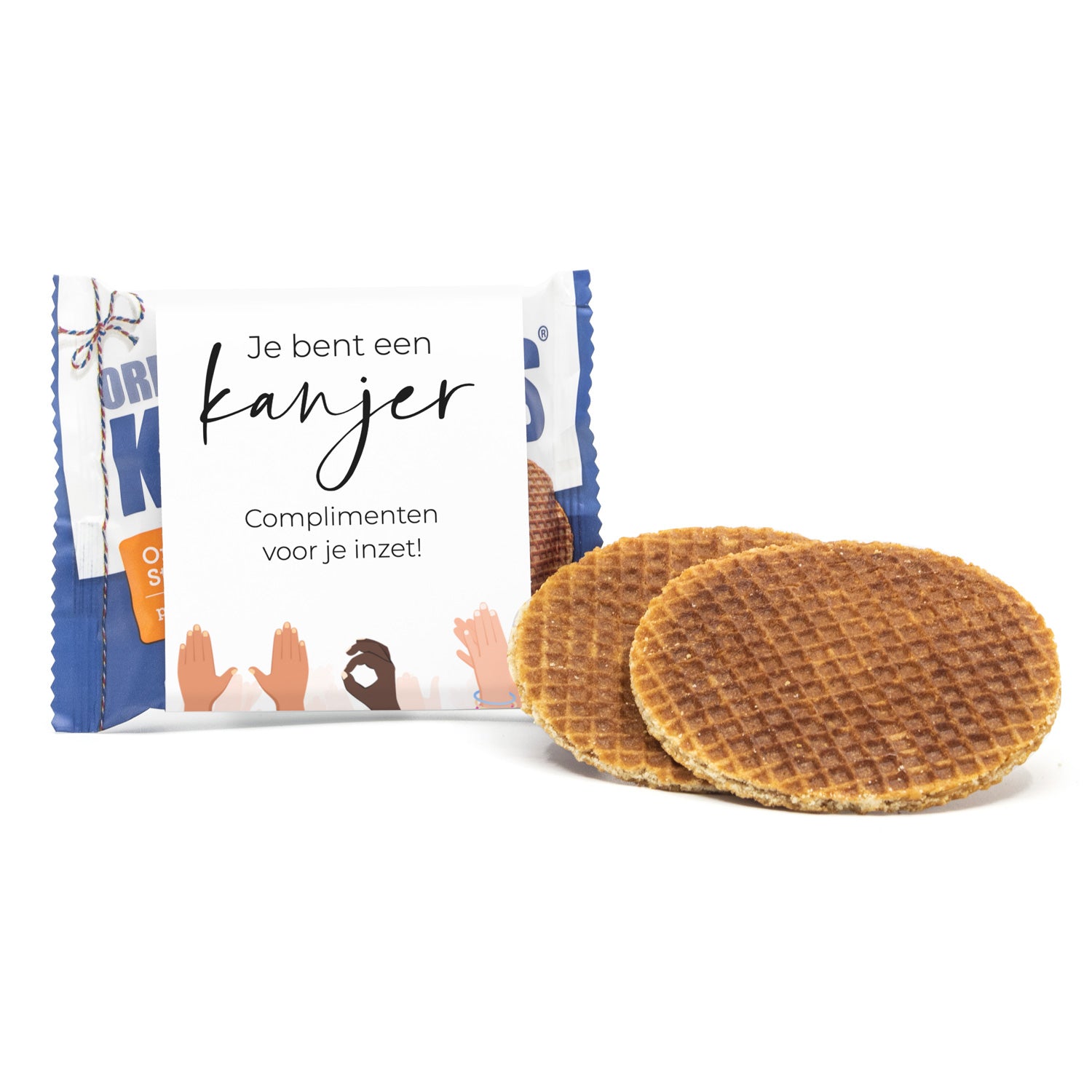 Kanjers Stroopwafels met eigen sleeve - Compliment - Bedankjes.nl