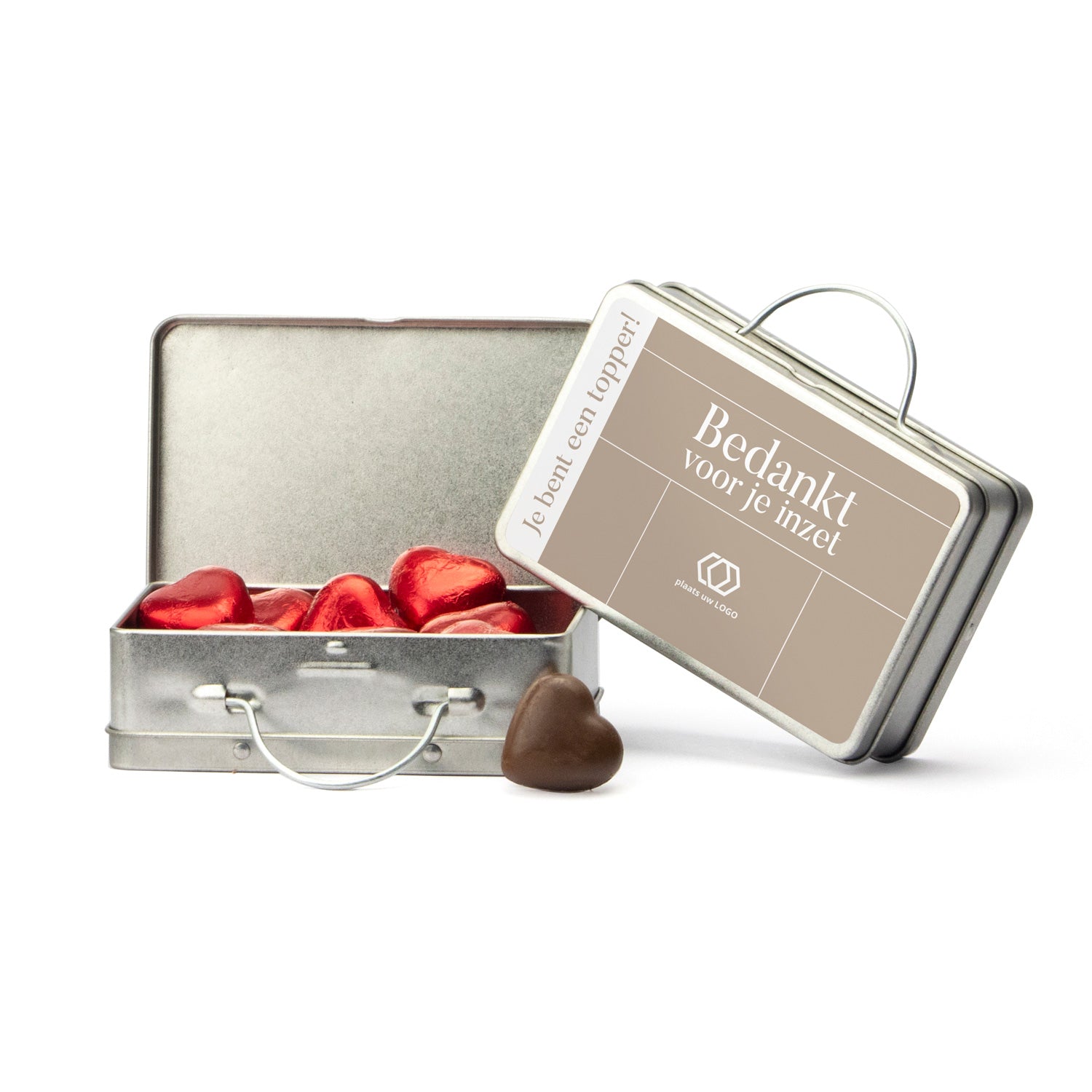 Blikken Koffertje met snoepjes - Zakelijk - Bedankjes.nl