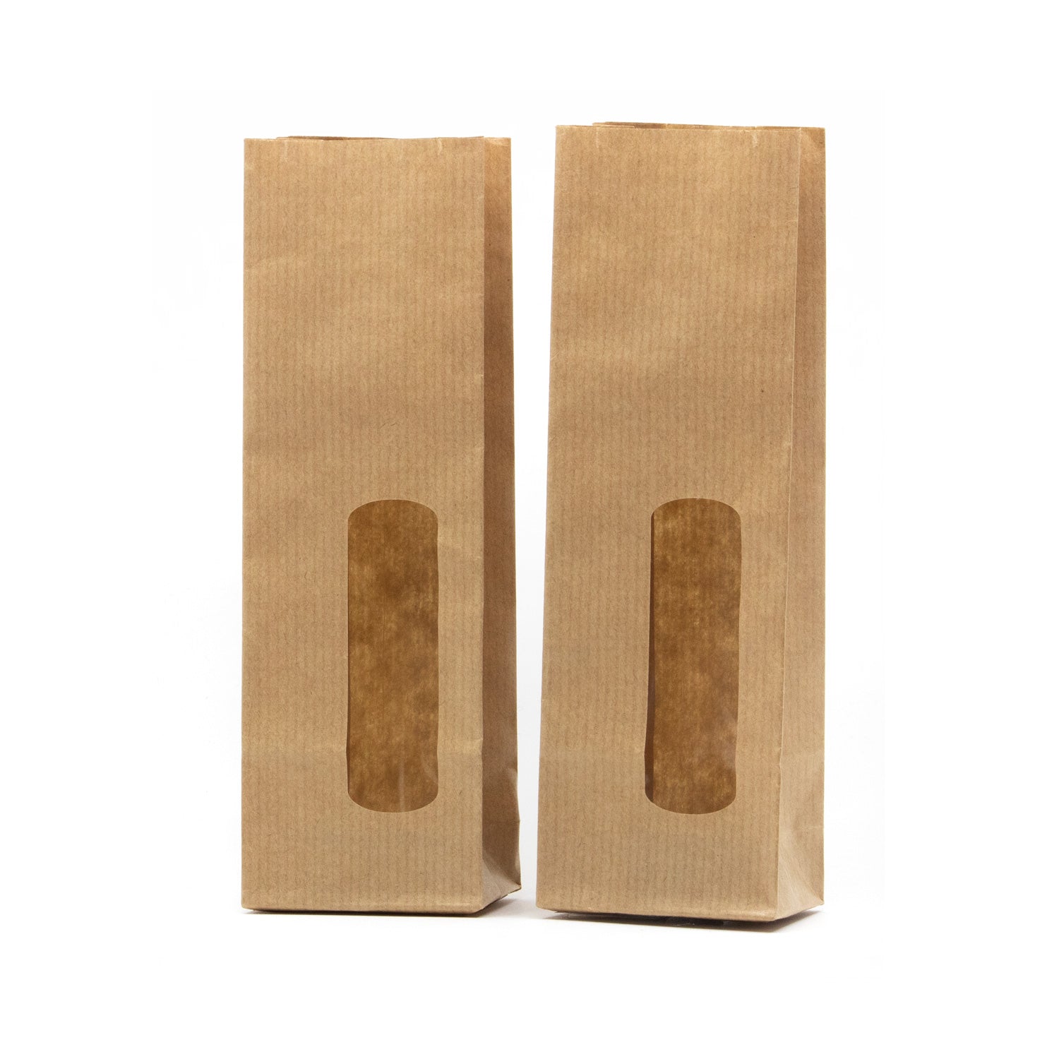 Kraftzakje met venster (10 stuks) - Bedankjes.nl