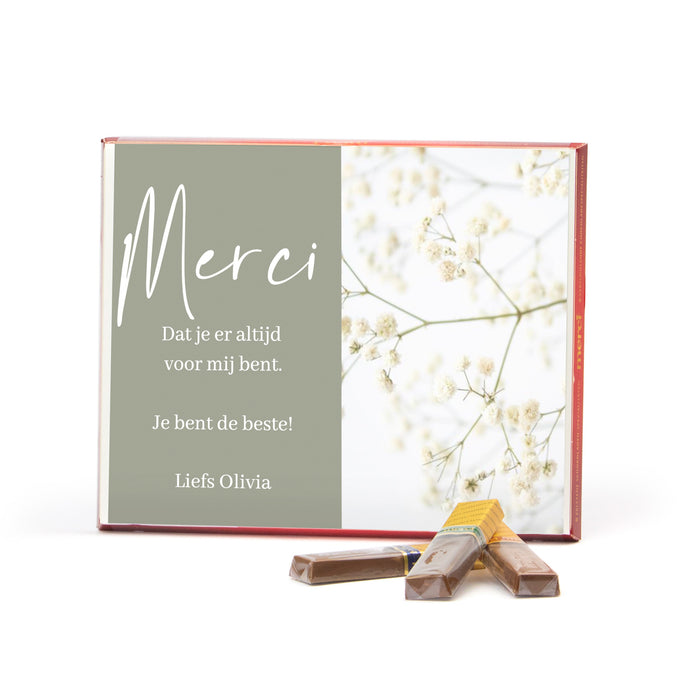 Merci met eigen inlay kaart 250 gram - Bedankje Merci met eigen inlay kaart 250 gram - Bedankje