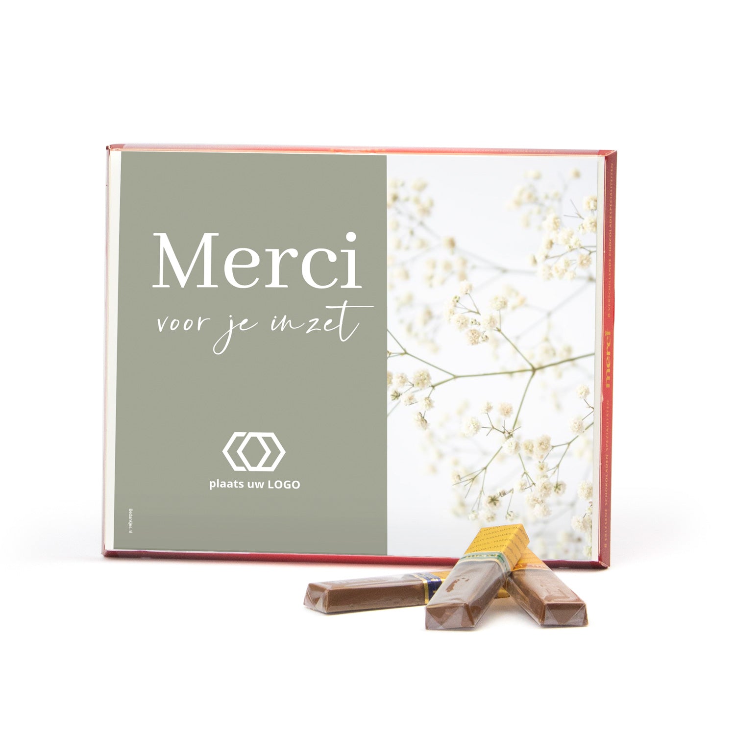 Merci met eigen inlay kaart 250 gram - Zakelijk - Bedankjes.nl