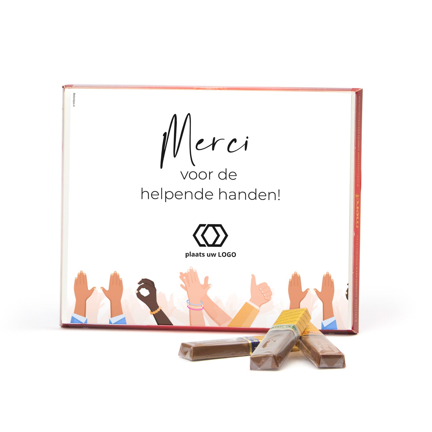 Merci met eigen inlay kaart 250 gram - Zakelijk - Bedankjes.nl